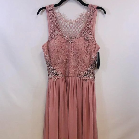 City Studio Embellished Illusion Tulip Gown - Picture 11 of 15